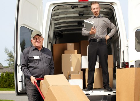 Removal team preparing a home move in Stjohnswood