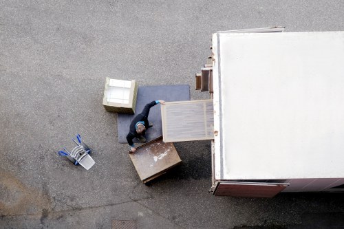 Moving boxes and packing materials ready for a local relocation