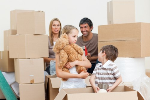 Professional van moving service in a St Johns Wood street